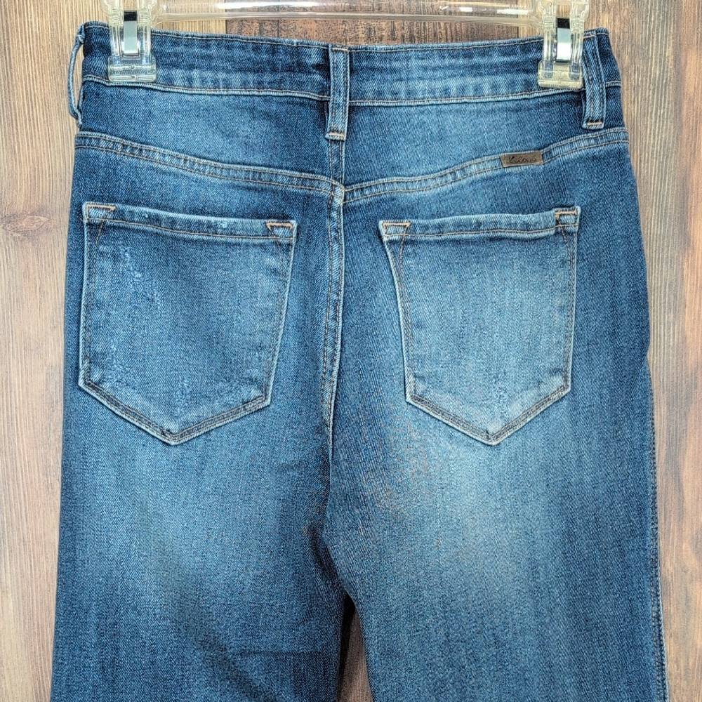 KanCan Vintage Wash Wide Leg Jeans - Blue